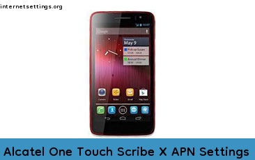 Alcatel One Touch Scribe X APN Setting