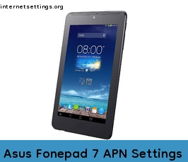 Asus Fonepad 7 APN Setting
