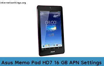 Asus Memo Pad HD7 16 GB APN Setting