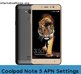 Coolpad Note 5 APN Setting