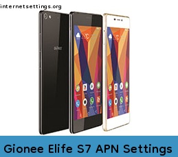 Gionee Elife S7 APN Setting