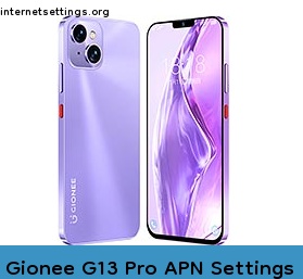 Gionee G13 Pro APN Setting