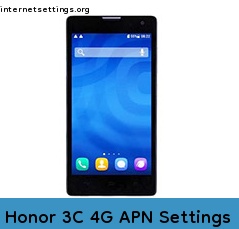 Honor 3C 4G APN Setting