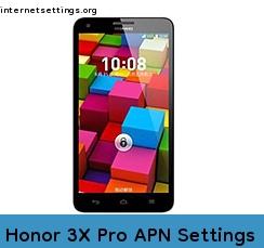 Honor 3X Pro APN Setting