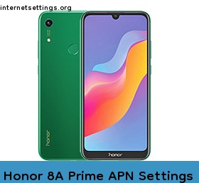Honor 8A Prime APN Setting
