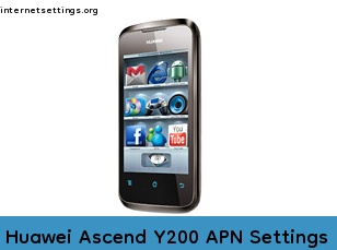 Huawei Ascend Y200 APN Internet Settings