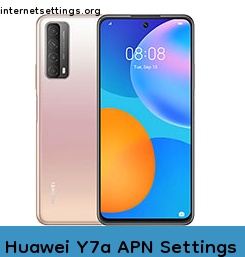 Huawei Y7a APN Internet Settings