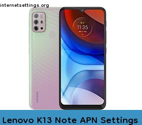 Lenovo K13 Note APN Setting