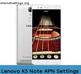 Lenovo K5 Note APN Setting
