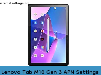 Lenovo Tab M10 Gen 3 APN Setting
