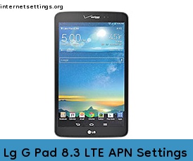 Lg G Pad 8.3 LTE APN Setting