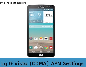 Lg G Vista (CDMA) APN Setting