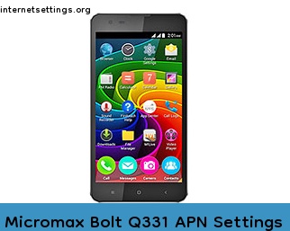 Micromax Bolt Q331 APN Setting