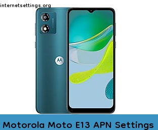 Motorola Moto E13 APN Setting