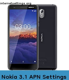 Nokia 3.1 APN Setting