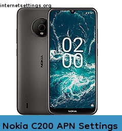 Nokia C200 APN Internet Settings