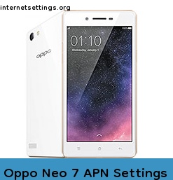 Oppo Neo 7 APN Internet Settings
