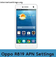 Oppo R819 APN Internet Settings