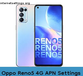 Oppo Reno5 4G APN Internet Settings