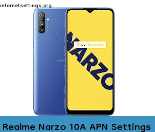 Realme Narzo 10A APN Internet Settings