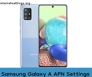 Samsung Galaxy A APN Internet Settings