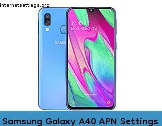 Samsung Galaxy A40 APN Internet Settings