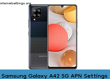 Samsung Galaxy A42 5G APN Internet Settings