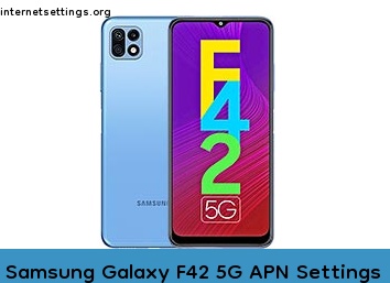 Samsung Galaxy F42 5G APN Internet Settings