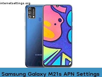 Samsung Galaxy M21s APN Internet Settings