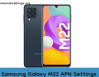 Samsung Galaxy M22 APN Internet Settings