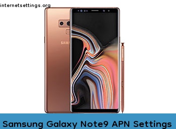 Samsung Galaxy Note9 APN Setting