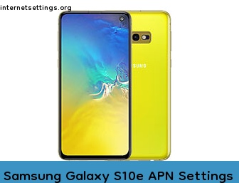 Samsung Galaxy S10e APN Internet Settings