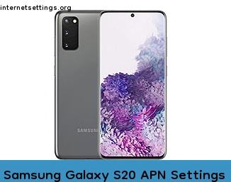Samsung Galaxy S20 APN Internet Settings
