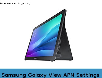 Samsung Galaxy View APN Internet Settings