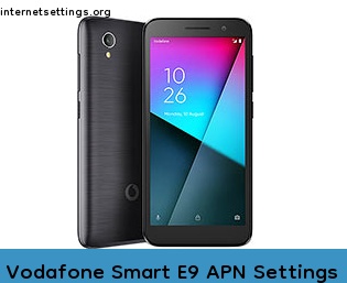 Vodafone Smart E9 APN Setting