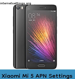 Xiaomi Mi 5 APN Internet Settings