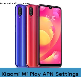 Xiaomi Mi Play APN Internet Settings