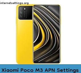 Xiaomi Poco M3 APN Internet Settings