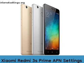 Xiaomi Redmi 3s Prime APN Internet Settings