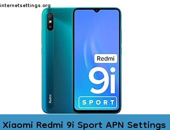 Xiaomi Redmi 9i Sport APN Internet Settings