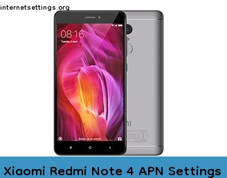 Xiaomi Redmi Note 4 APN Internet Settings