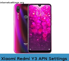 Xiaomi Redmi Y3 APN Setting