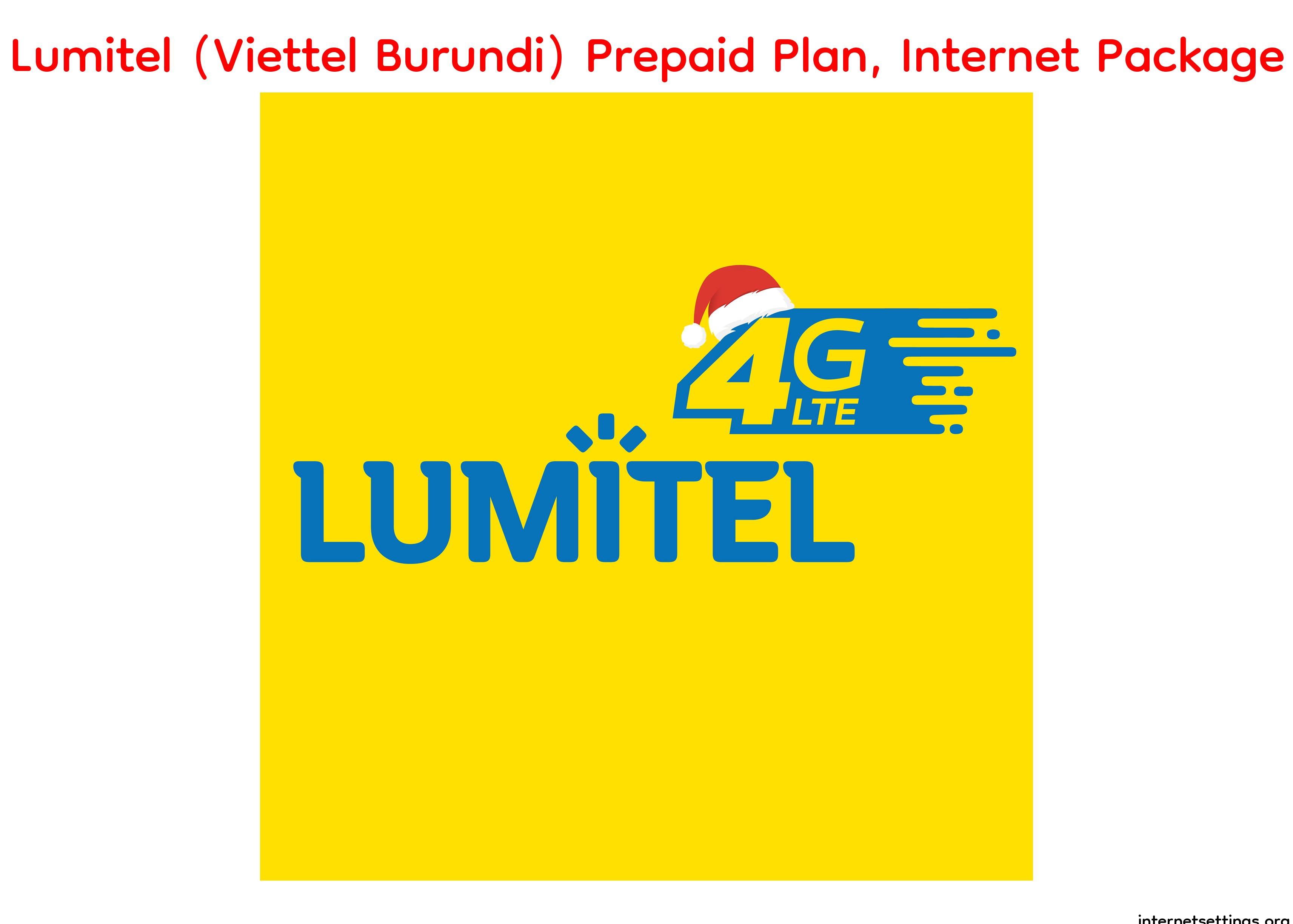 Lumitel (Viettel Burundi) Prepaid Plan and Data Pack
