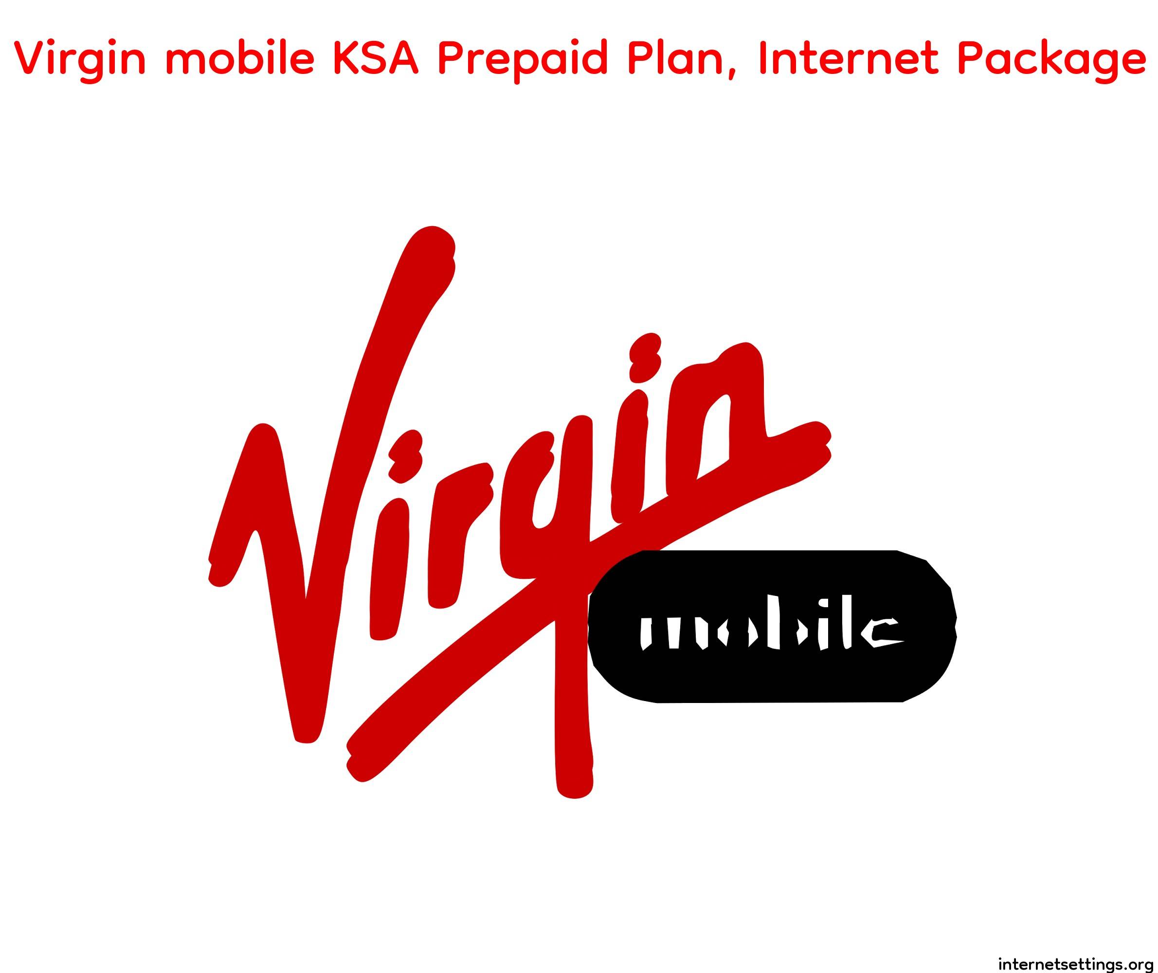 Virgin mobile KSA Prepaid Plan, Internet Package.