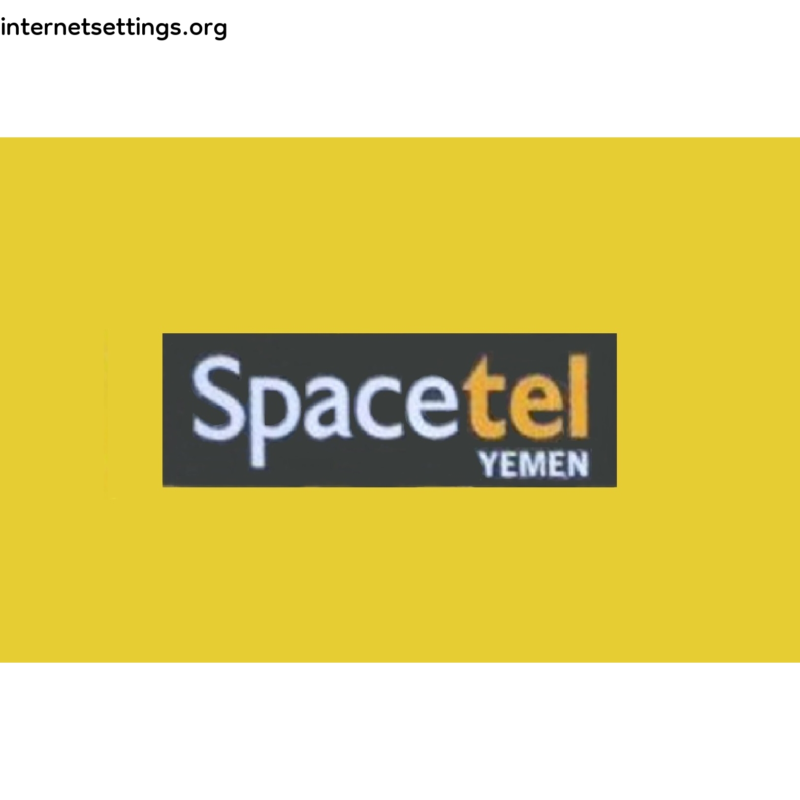 Spacetel APN Setting